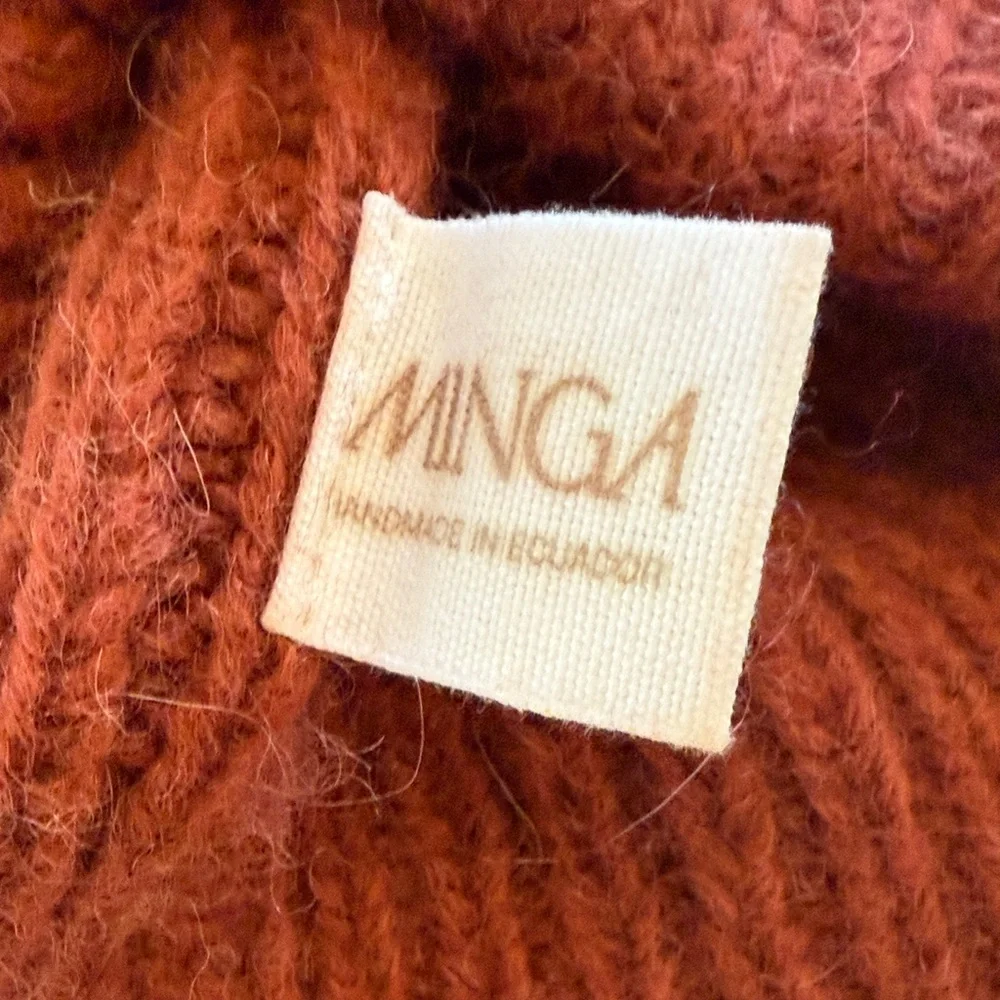 Cozy Ribbed Beanie Hat - Rust - Picture 3 of 5